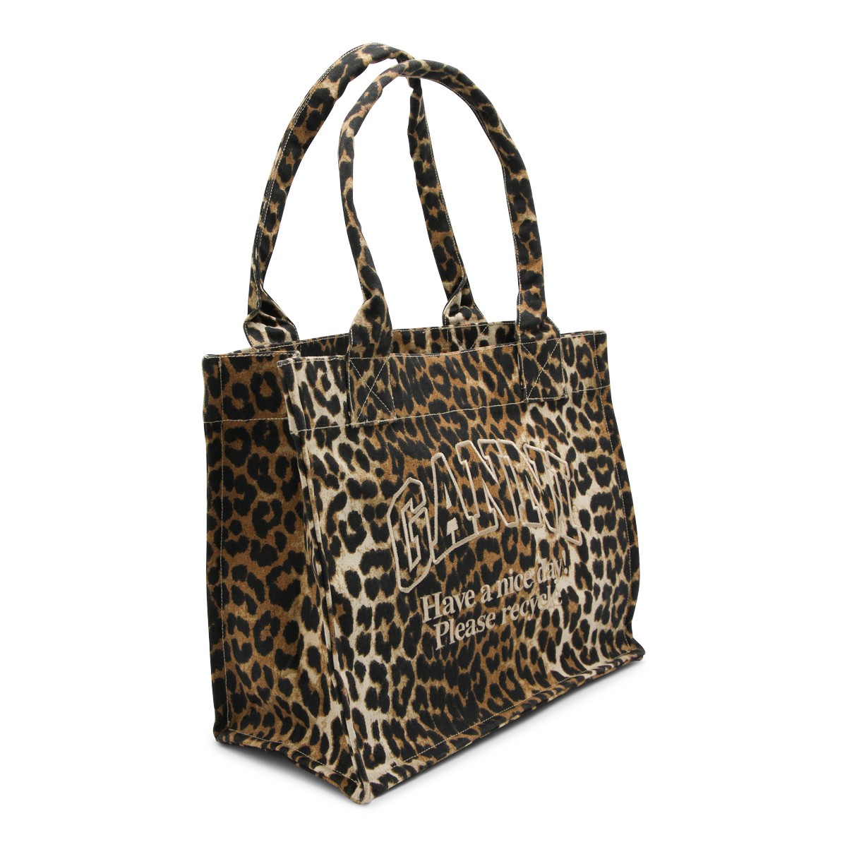 LEOPARD COTTON TOTE