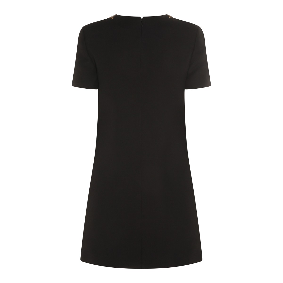 BLACK WOOL BLEND DRESS
