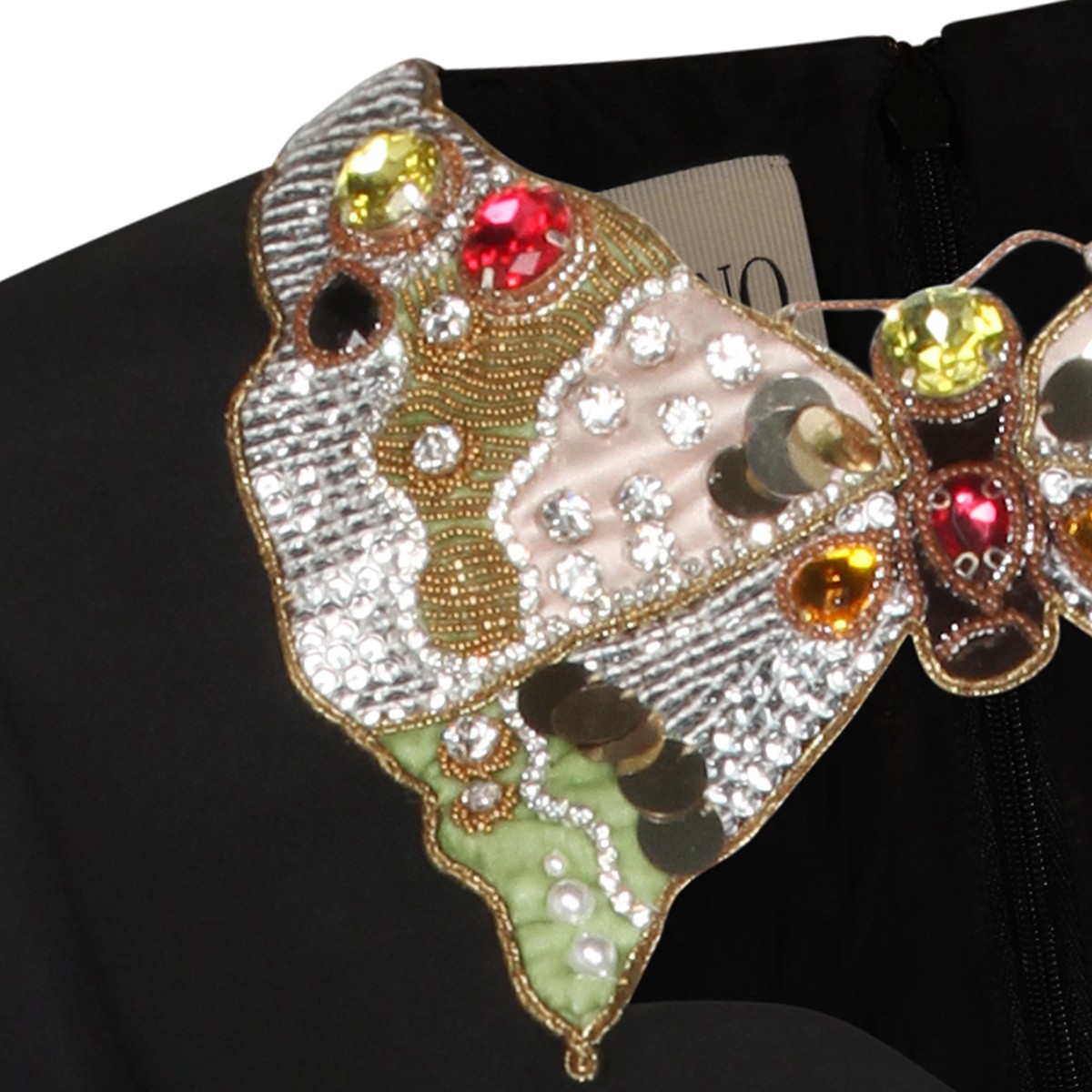 BLACK WOOL BLEND DRESS