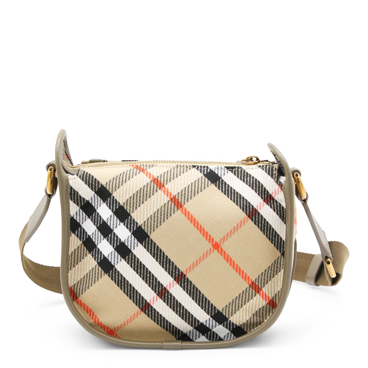 BEIGE COTTON CROSSBODY BAG