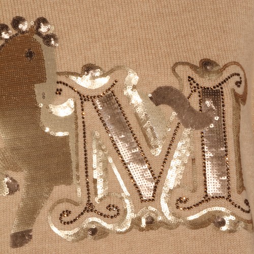 BEIGE WOOL BLEND TOP