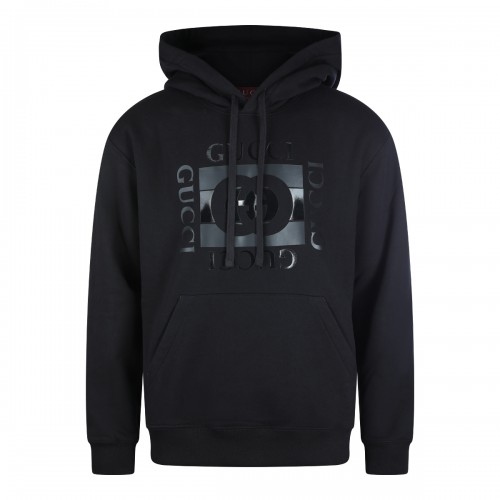 BLACK COTTON SWEATSHIRT