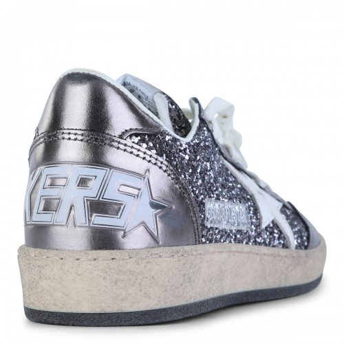 GREY AND PURPLE LEATHER BALLSTAR SNEAKERS