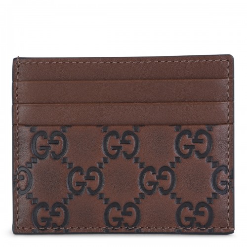 BROWN LEATHER CARD HOLDER