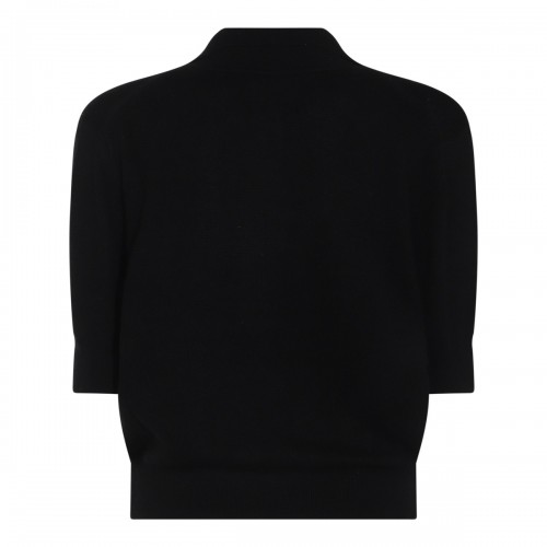 BLACK CASHMERE POLO SHIRT 2