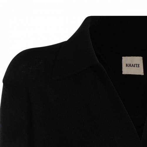 BLACK CASHMERE POLO SHIRT