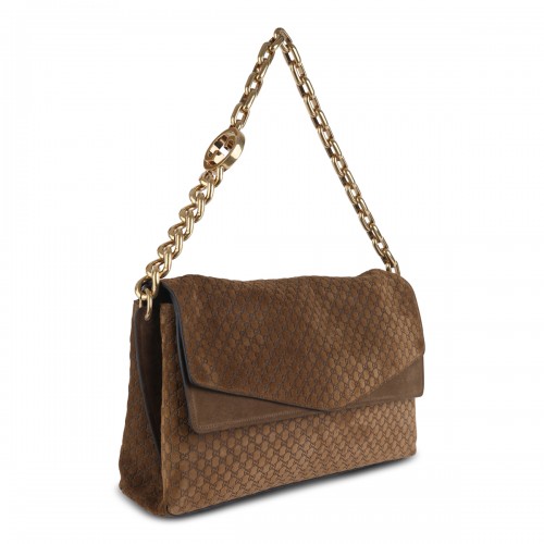 BROWN LEATHER SHOULDER BAG