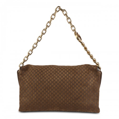 BROWN LEATHER SHOULDER BAG