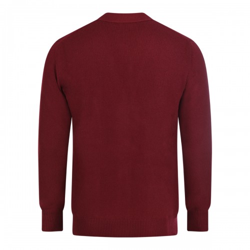 RED WOOL BLEND KNITWEAR