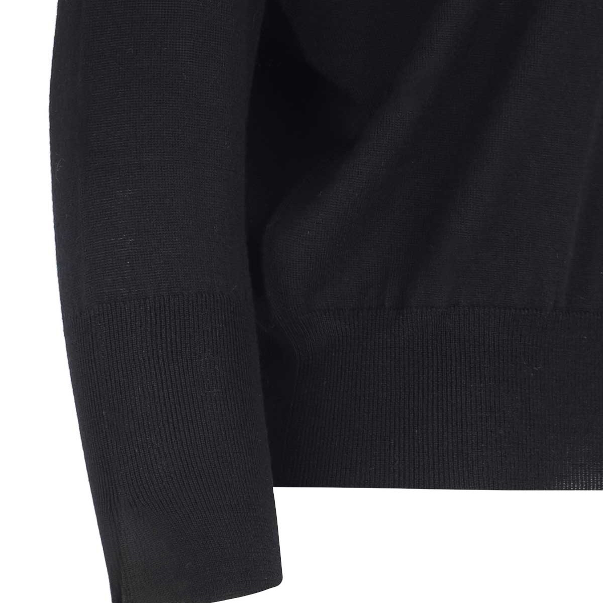 BLACK WOOL KNITWEAR