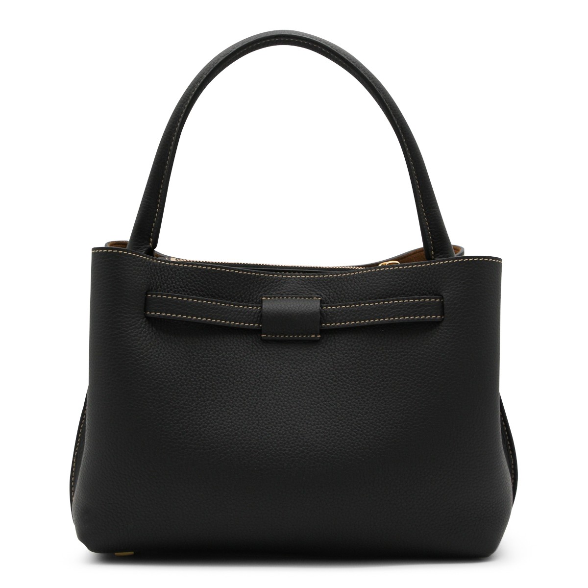 BLACK LEATHER TOTE