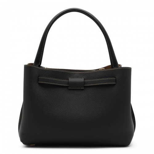 BLACK LEATHER TOTE
