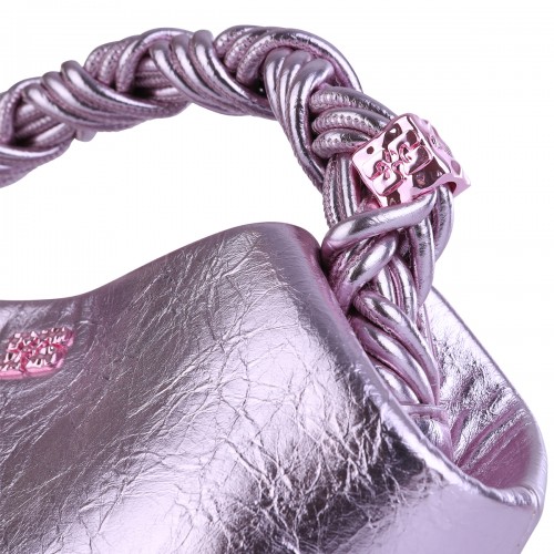 SILVER PINK TOP HANDLE BAG