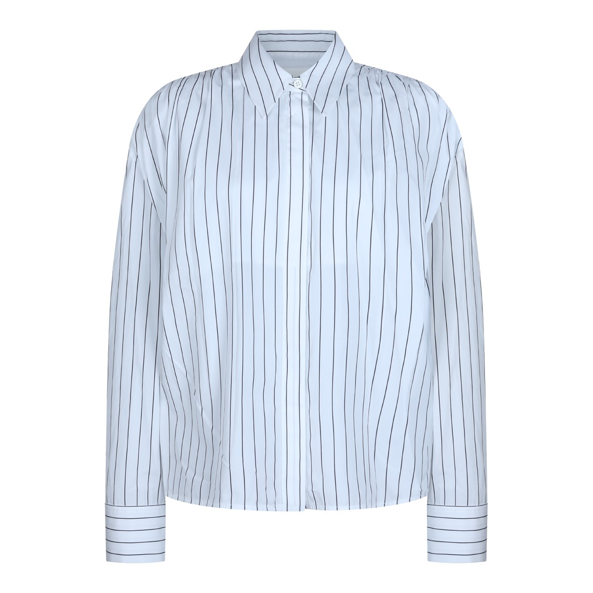WHITE AND BLUE COTTON SHIRTS