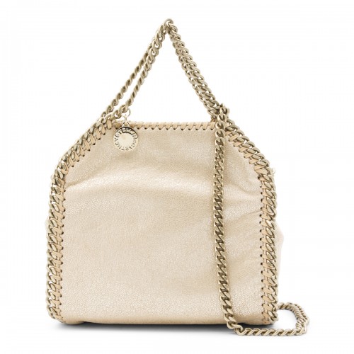 GOLD FAUX LEATHER TINY TOTE