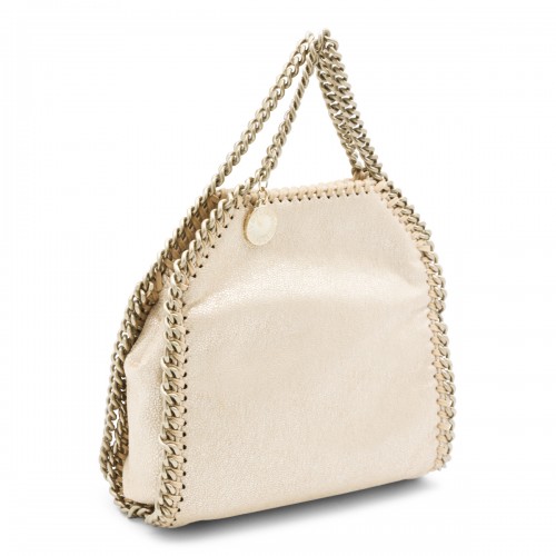 GOLD FAUX LEATHER TINY TOTE 2