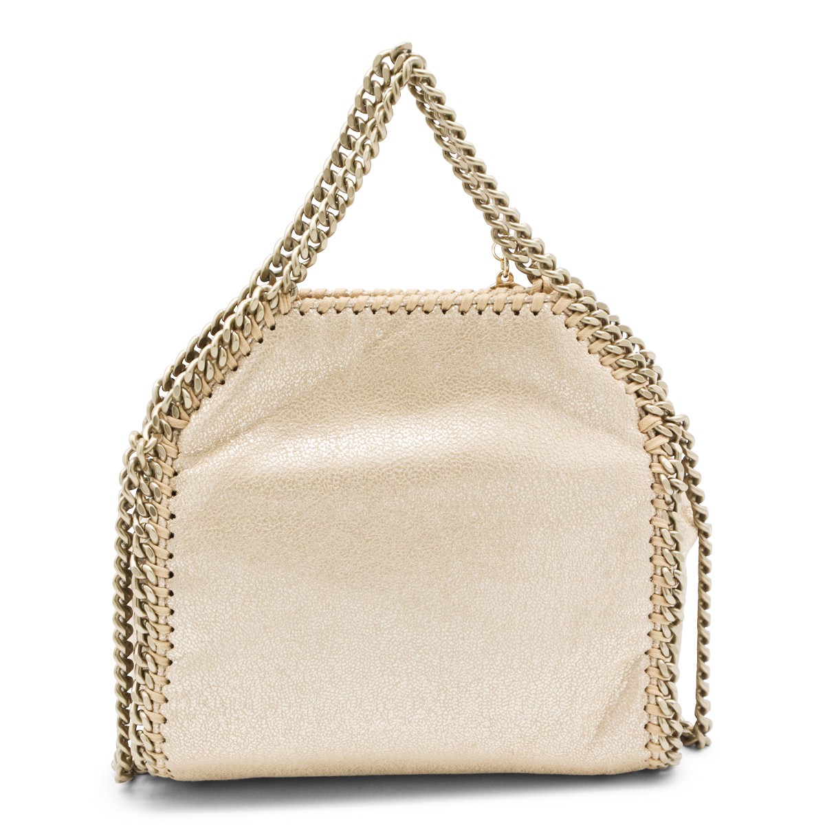 GOLD FAUX LEATHER TINY TOTE
