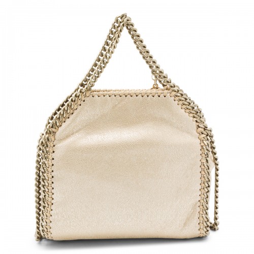 GOLD FAUX LEATHER TINY TOTE