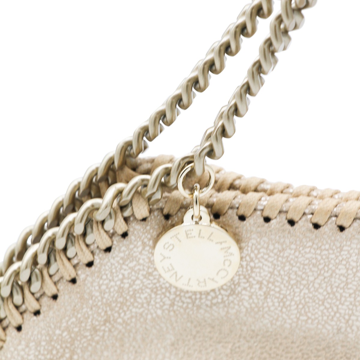 GOLD FAUX LEATHER TINY TOTE