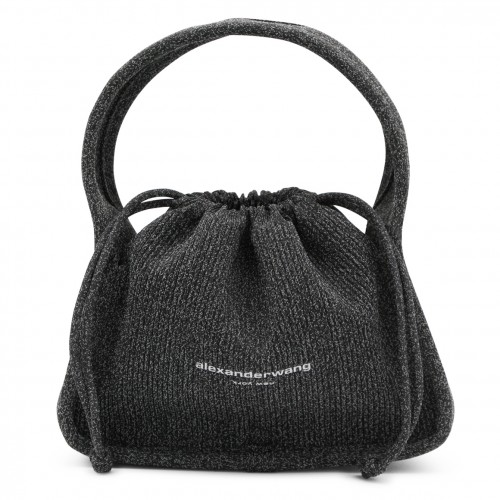 BLACK COTTON SATCHEL