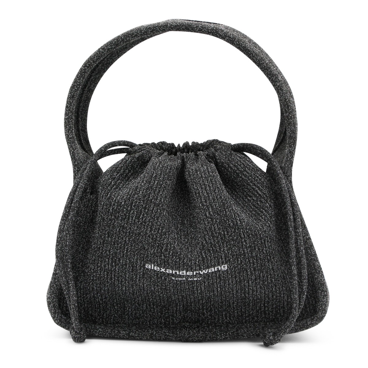 BLACK COTTON SATCHEL