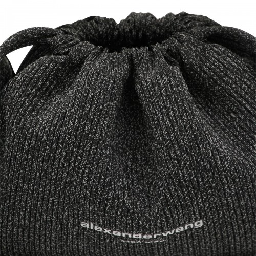 BLACK COTTON SATCHEL