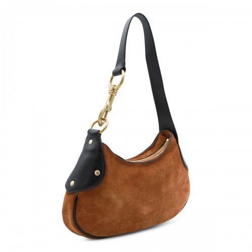 VINTAGE OAK LEATHER SMALL HACKNEY SHOULDER BAG