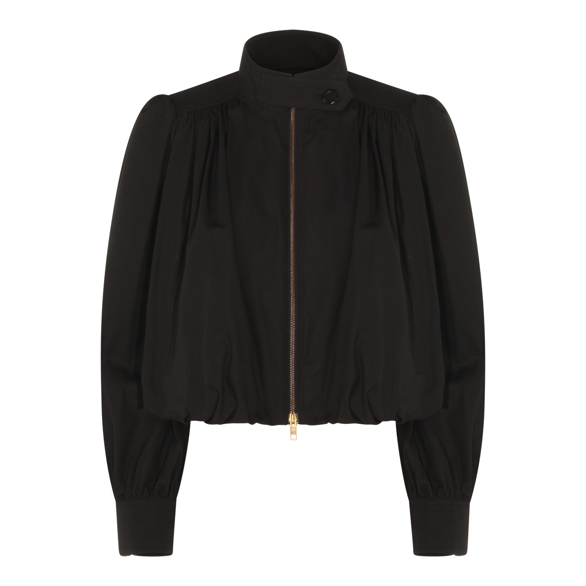 BLACK COTTON CASUAL JACKET