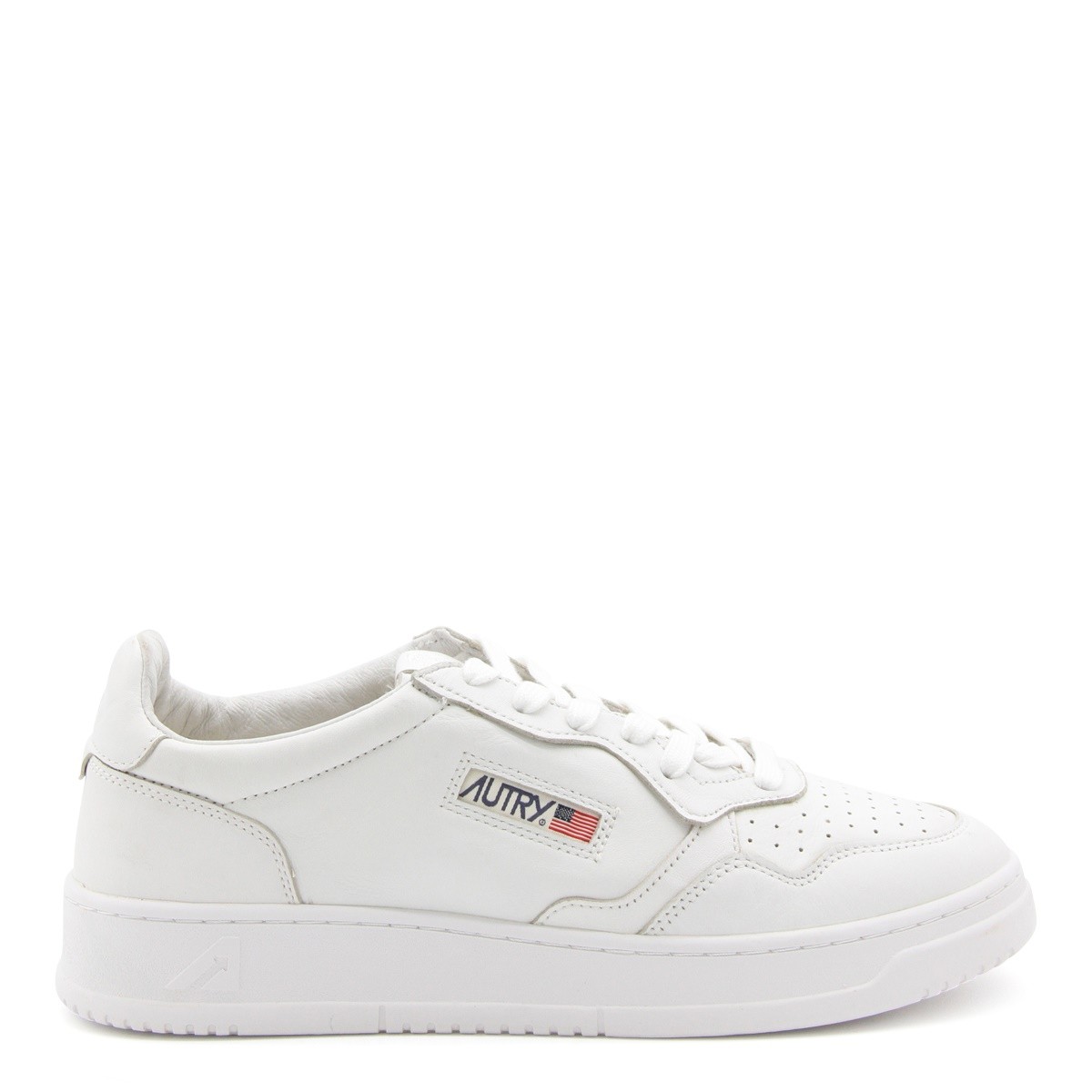 WHITE LEATHER MEDALIST SNEAKERS