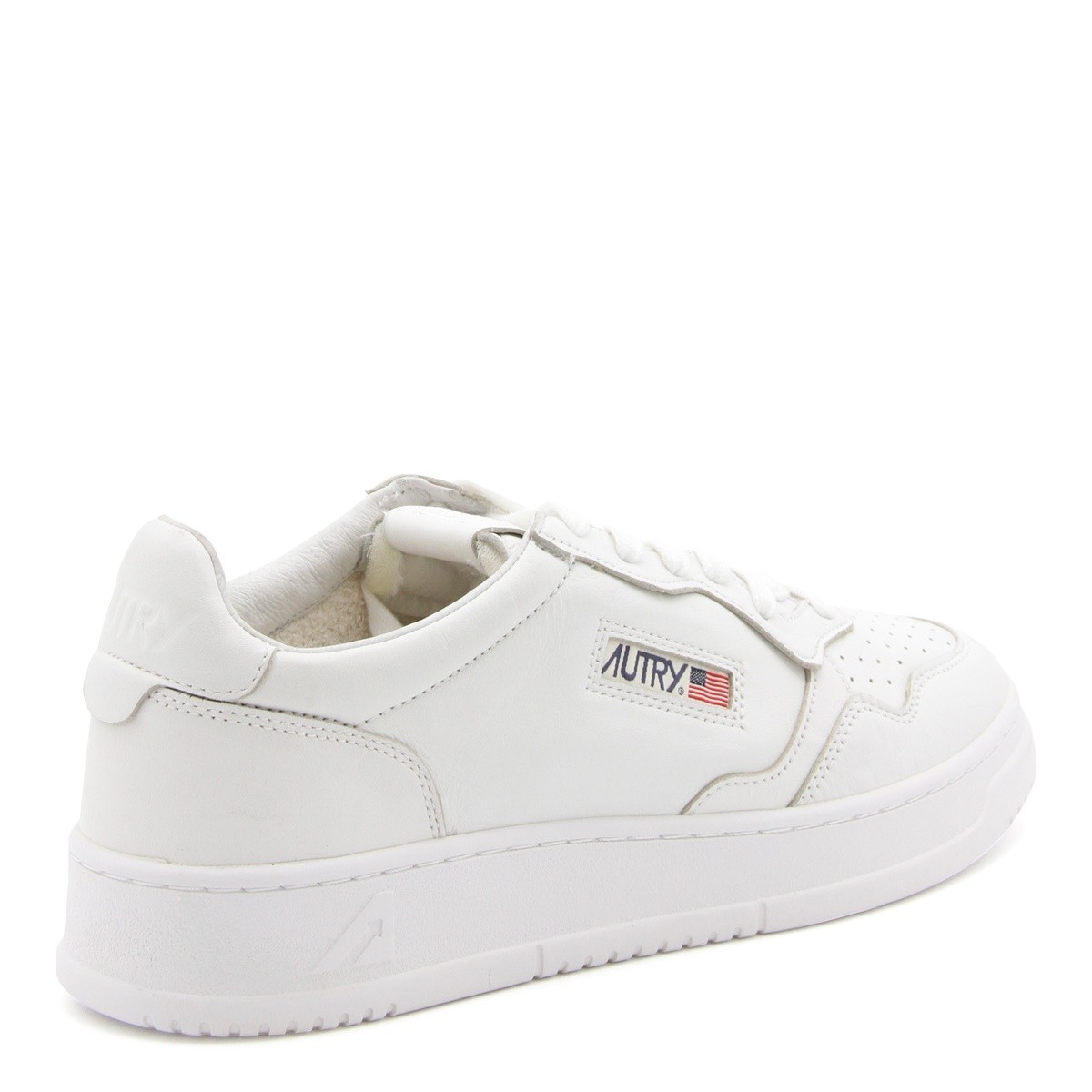 WHITE LEATHER MEDALIST SNEAKERS