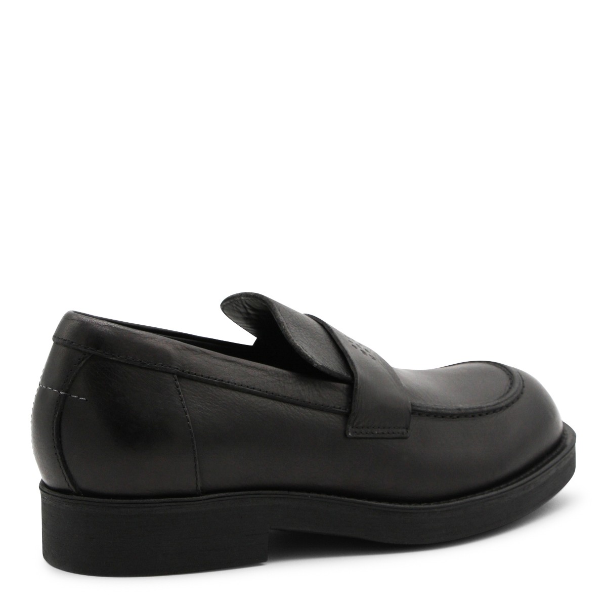 BLACK LEATHER LOAFERS