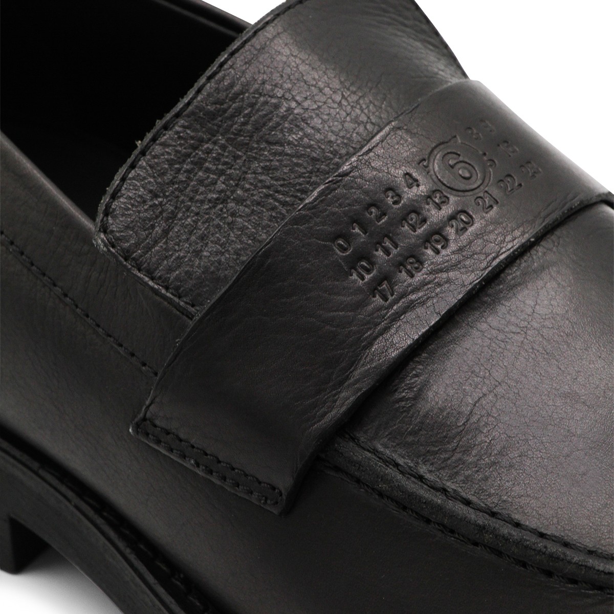 BLACK LEATHER LOAFERS