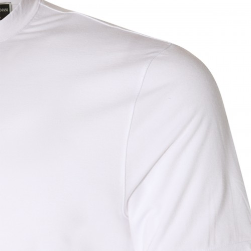 WHITE VISCOSE BLEND T-SHIRT
