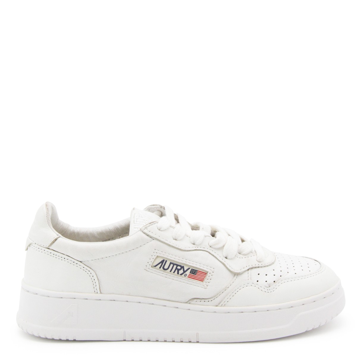 WHITE LEATHER MEDALIST SNEAKERS