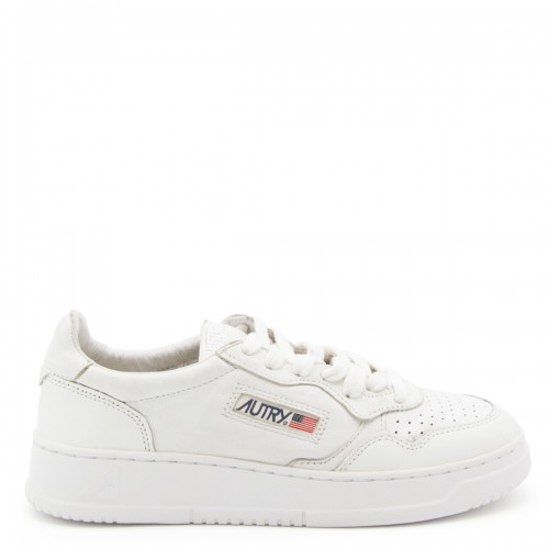 WHITE LEATHER MEDALIST SNEAKERS