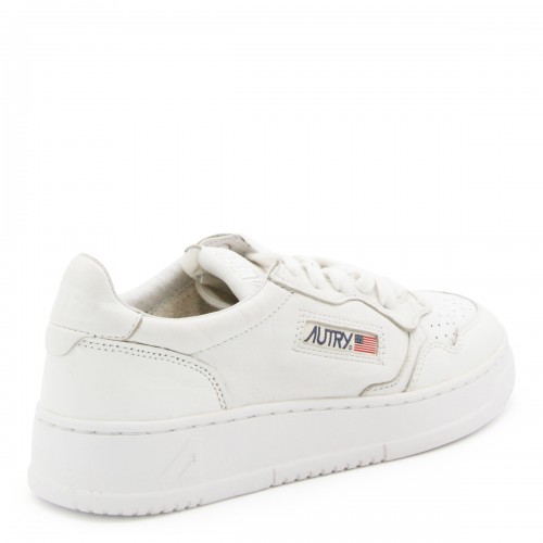 WHITE LEATHER MEDALIST SNEAKERS
