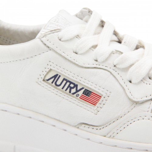 WHITE LEATHER MEDALIST SNEAKERS