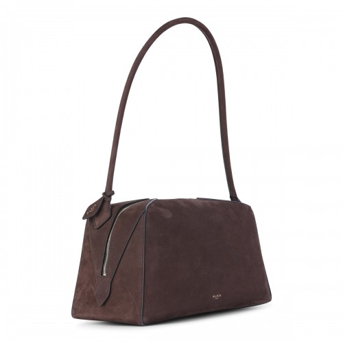 BROWN LEATHER LE BULLDOG SHOULDER BAG