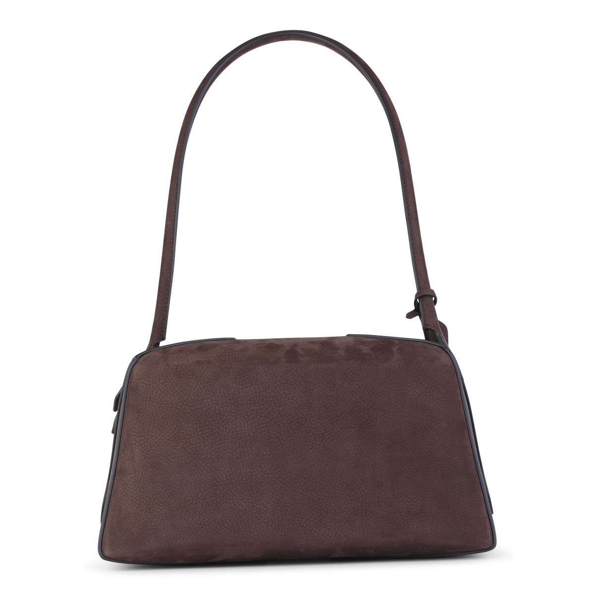 BROWN LEATHER LE BULLDOG SHOULDER BAG