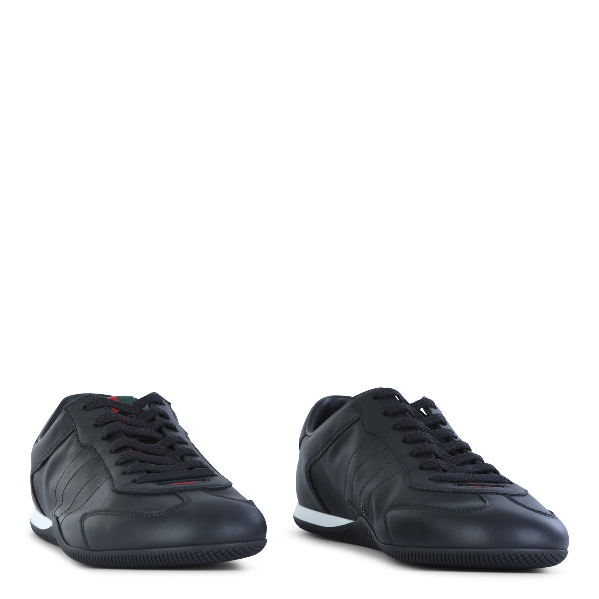 BLACK LEATHER SNEAKERS