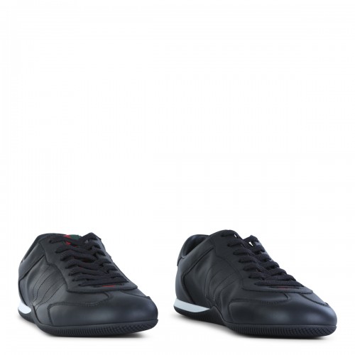 BLACK LEATHER SNEAKERS