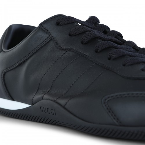 BLACK LEATHER SNEAKERS