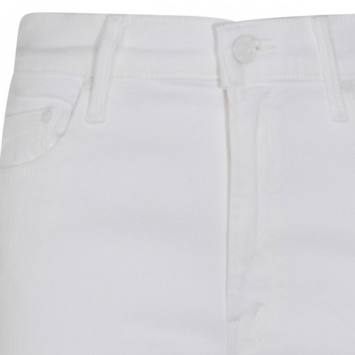 WHITE COTTON JEANS