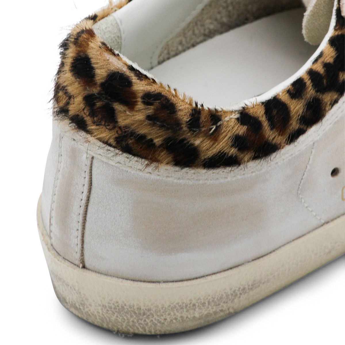 BEIGE AND LEOPARD LEATHER SUPERSTAR...