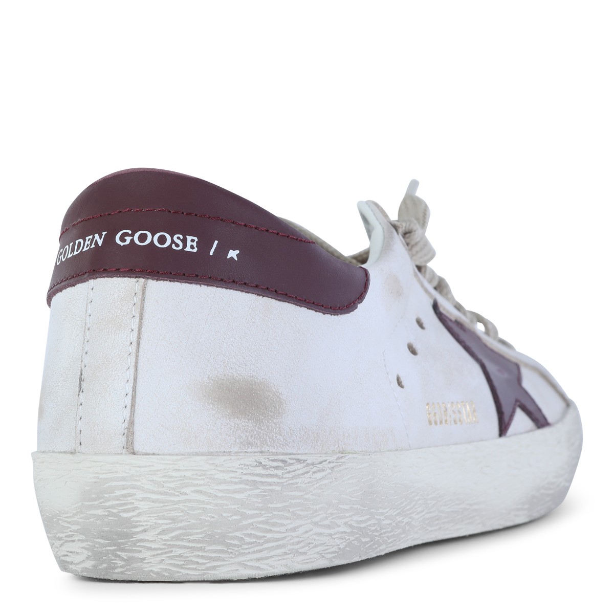 WHITE AND RED LEATHER SUPER STAR...