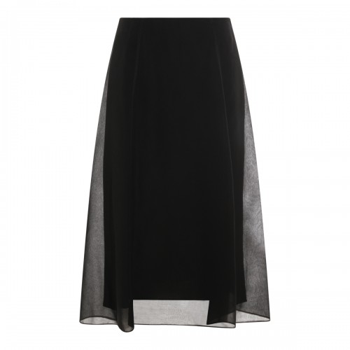 BLACK SILK SKIRT
