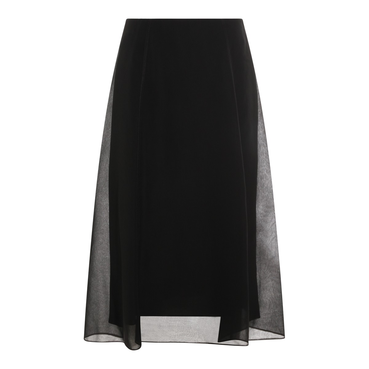 BLACK SILK SKIRT