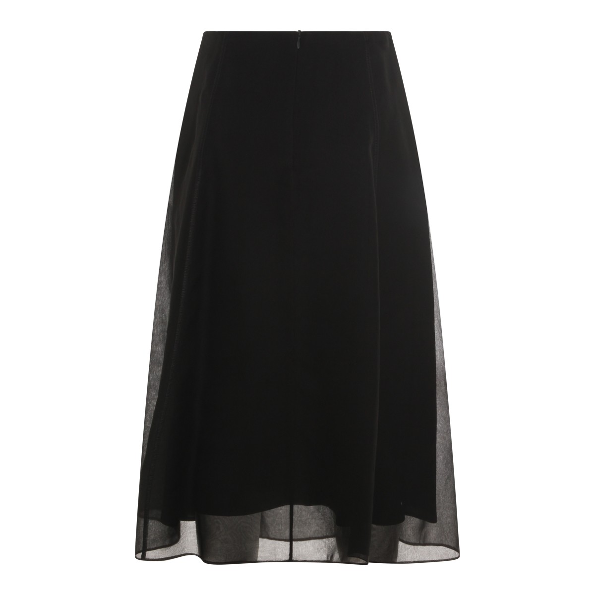 BLACK SILK SKIRT
