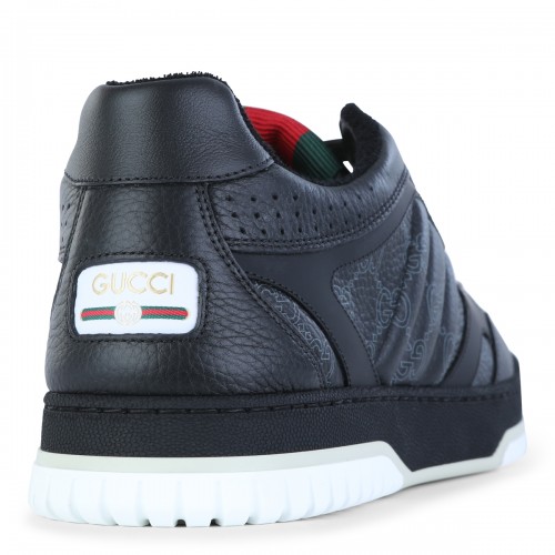 BLACK LEATHER SNEAKERS