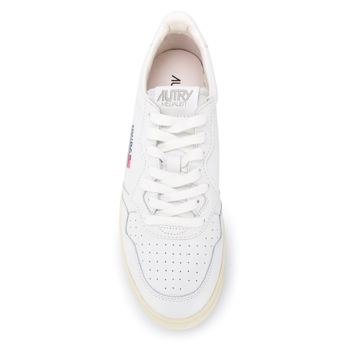 WHITE LEATHER ACTION SNEAKERS